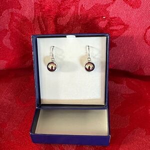 Stainless Steel Elegant Solid Silver Ball Drop Earrings